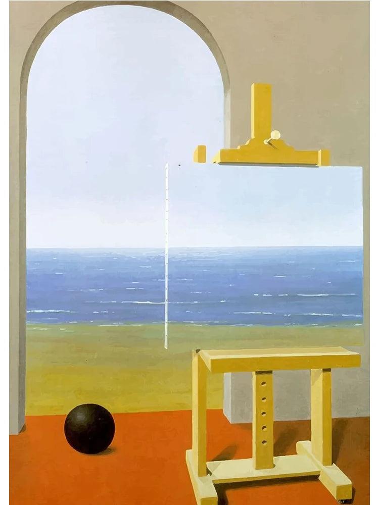 Surrealism Rene Magritte Classic Artwork Reproduction Posters and Print Canvas Painting Wall Art Picture for Living Room Cuadros