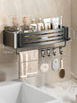 1-3 Floors Wall Mounted No Drill Bathroom Shelf Shower Shelf Makeup Organizer Shelf Shampoo Stand Bathroom Accessories