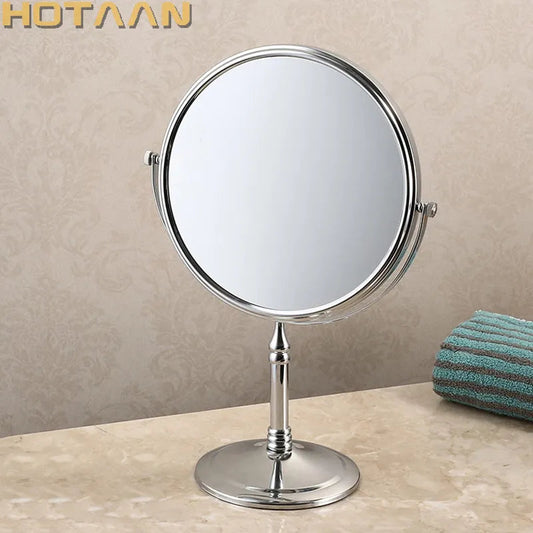 100% New high quality 8" dual Makeup mirrors 1:1 and 1:3 magnifier Copper Cosmetic Bathroom Double Faced Bath Mirror,YT-9103