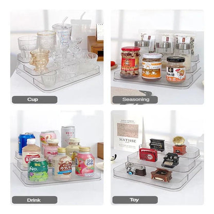 3 Tier Desktop Perfume Shelf Acrylic Cosmetic Organizer Perfume Storage Rack Doll Display Stand Kitchen Seasoning Organizer