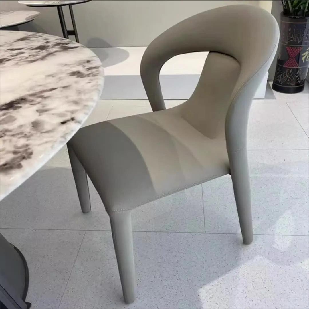 4Modern simple dining chair home Italian light luxury designer creative all-foresforesed hotel restaurant to discuss leisure