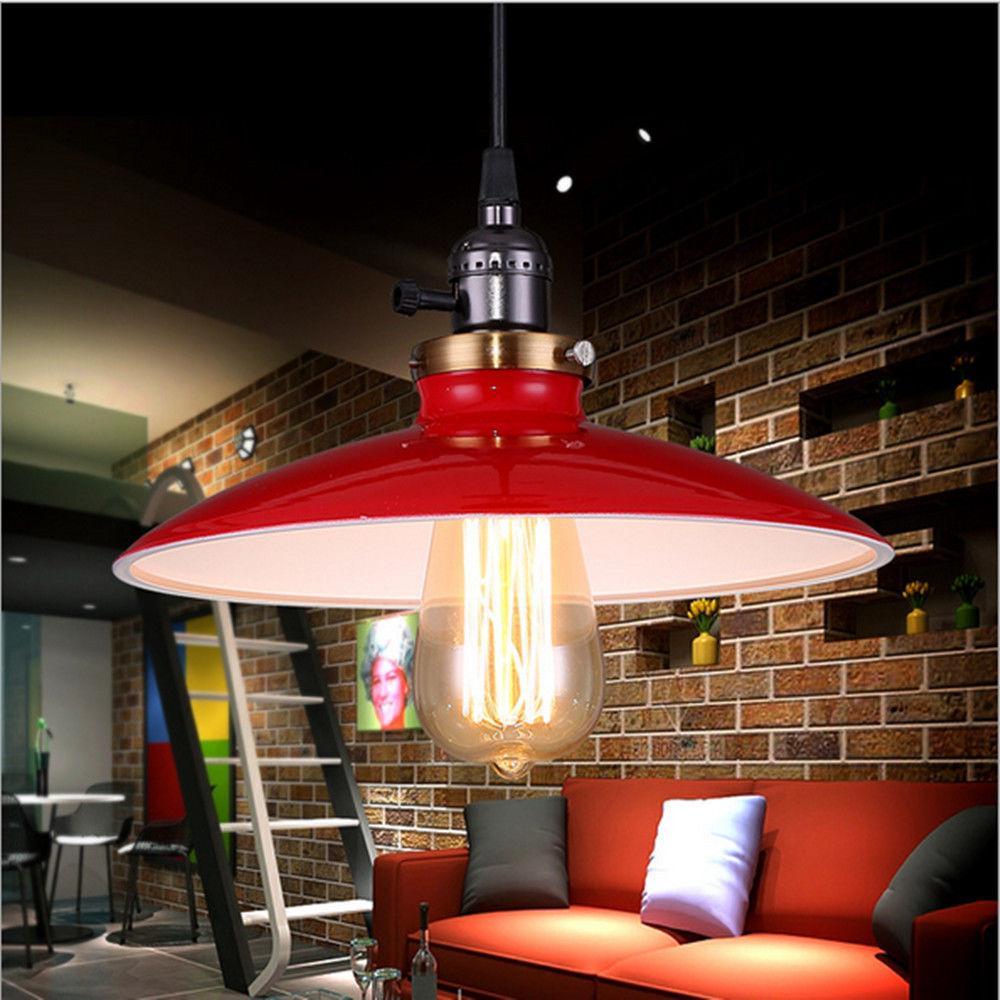 Retro Metal Shade Hanging Lamp