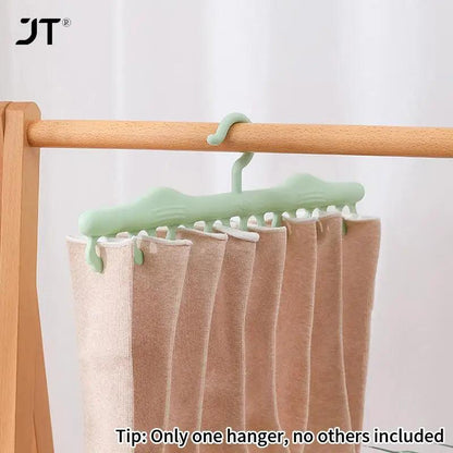 6 Clips Hats Socks Organizer Rack Hanging Peaked Cap Scarf Storage Rack Hanger Multifunctional Closet Wardrobe Storage Holder