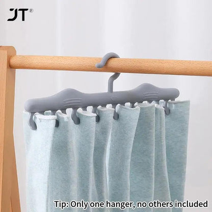 6 Clips Hats Socks Organizer Rack Hanging Peaked Cap Scarf Storage Rack Hanger Multifunctional Closet Wardrobe Storage Holder