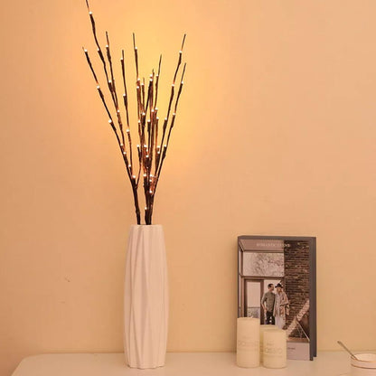 73cm 20 Bulbs LED Willow Branch Lamp Artificial Branch Willow Twig Vase Lights Battery Powered for Wedding Party Fairy DIY Decor