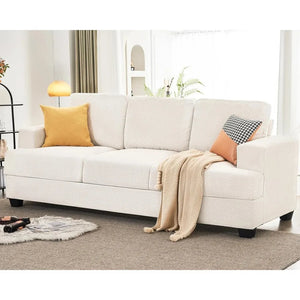 89 Inch Sofa, Comfy Couch with Extra Deep Seats,Sofa- 3 Seater Sofa, Couch for Living Room Apartment Lounge, Beige Couch