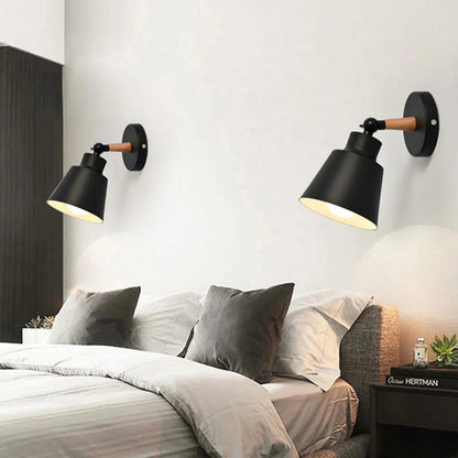 ASCELINA Hot Nordic Style Indoor Lighting LED Wall Lamp Modern Wooden Bedroom Bracket Light Household Living Room Bathroom Lamp