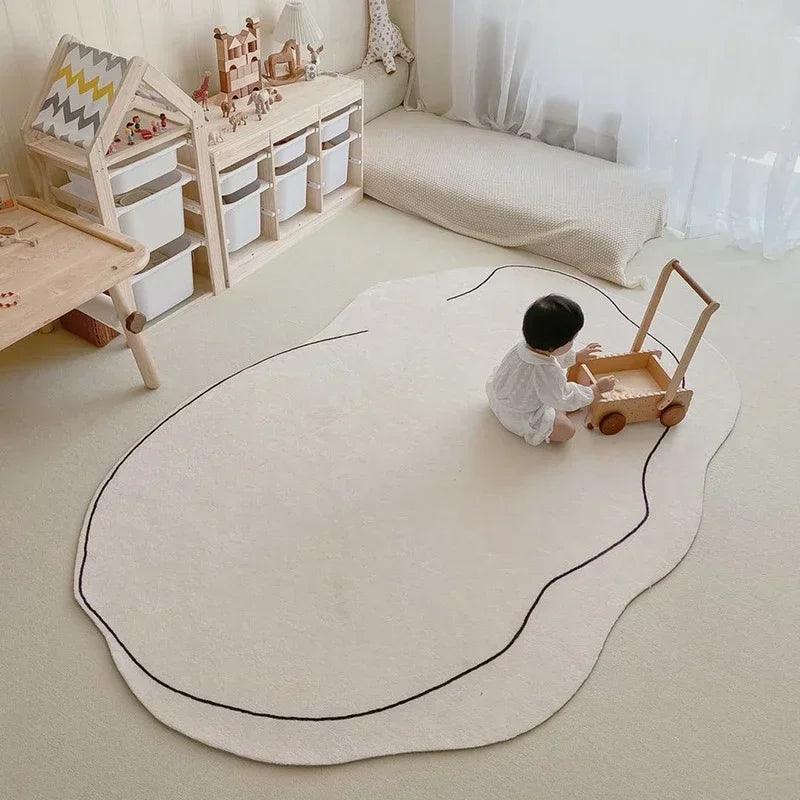 Abstract Line Carpet INS Floor Mat Fluffy Area Rugs for Living Room Irregular Rug Kids Play Mats Non-slip Carpet Alfombra 러그 카페트