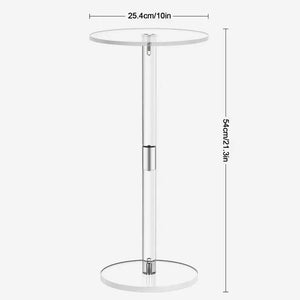 Acrylic Drink Table Clear Small Round End Table For Drinks Modern Living Room Side Table For Drinks Snacks Phones Coffee Drink