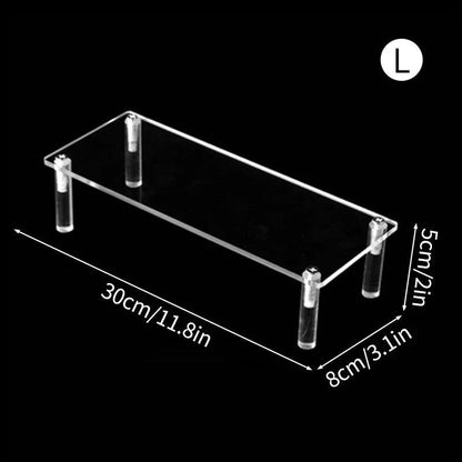 Acrylic Makeup Display Stand Clear Perfume Doll Jewelry Showcase Rack Cupcake Model Organize Shelf Home Decor Storage Accessory