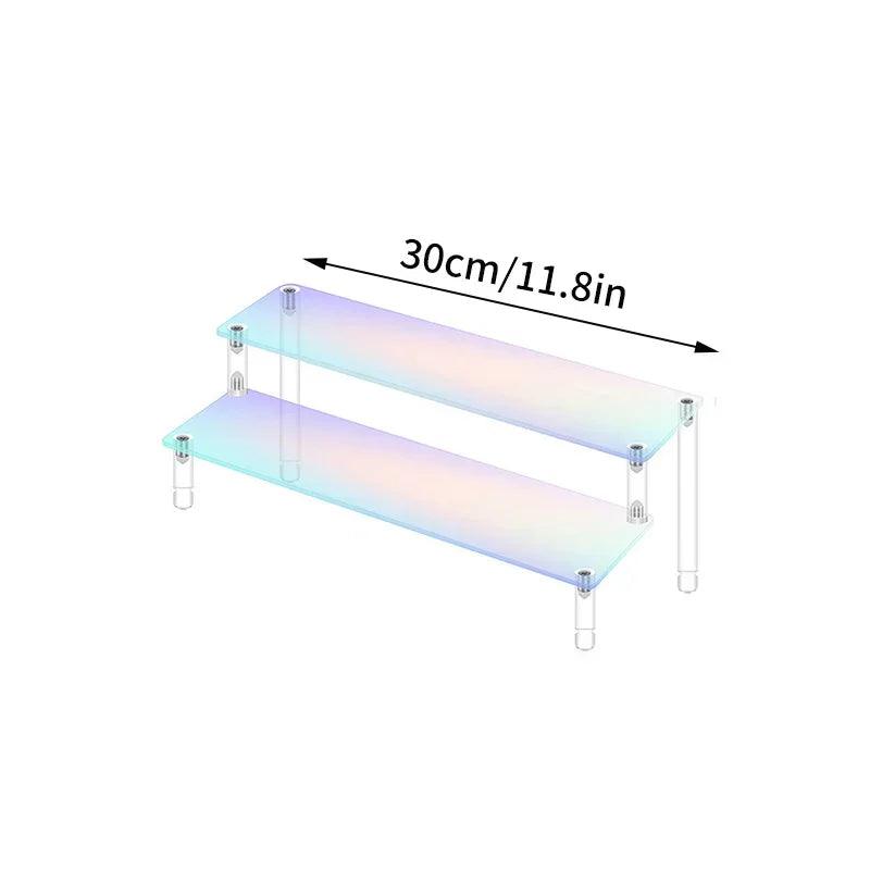 Acrylic Makeup Display Stand Clear Perfume Doll Jewelry Showcase Rack Cupcake Model Organize Shelf Home Decor Storage Accessory