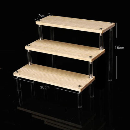 Acrylic Makeup Display Stand Clear Perfume Doll Jewelry Showcase Rack Cupcake Model Organize Shelf Home Decor Storage Accessory