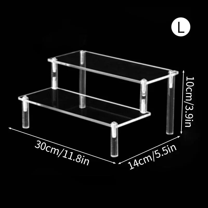 Acrylic Makeup Display Stand Clear Perfume Doll Jewelry Showcase Rack Cupcake Model Organize Shelf Home Decor Storage Accessory