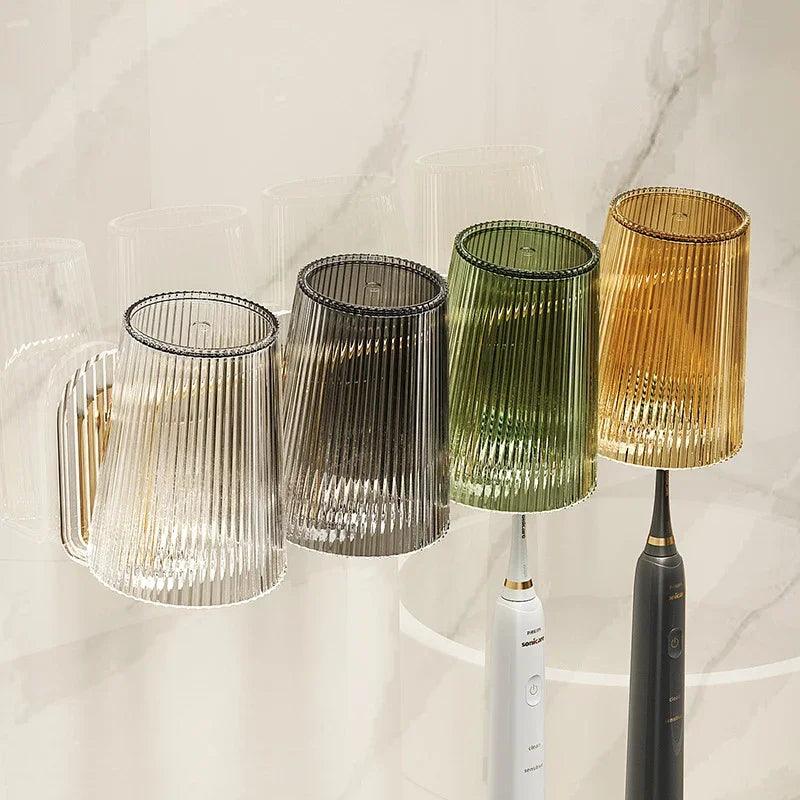 Acrylic Mouthwash Cup Toothbrush Bathroom Cup Light Luxury Style Bathroom Storage Accessories Toothbrush Holder