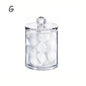 Acrylic Storage Box with Lid Qtip Holder Dispenser Clear Plastic Jar Makeup Organizer Bathroom Canister Storage Organization