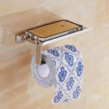 Aluminum Alloy Toilet Paper Holder Bathroom Wall Mount WC Paper Phone Holder Shelf Towel Roll shelf Accessories