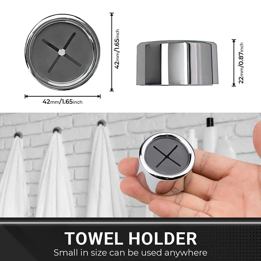 Batroom Towel Storage Sucker Racks Wall Mounted Self Adhesive Plug Holder Hooks Round Kitchen Dishcloth Hanger Clip Organizer