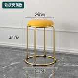 Beauty Salon Gold Luxury Velvet Dining Chair Bar Stool Dresser Dining Chair Low Stool Entrance Muebles Nordic Furniture YH