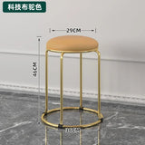 Beauty Salon Gold Luxury Velvet Dining Chair Bar Stool Dresser Dining Chair Low Stool Entrance Muebles Nordic Furniture YH