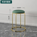 Beauty Salon Gold Luxury Velvet Dining Chair Bar Stool Dresser Dining Chair Low Stool Entrance Muebles Nordic Furniture YH