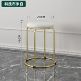 Beauty Salon Gold Luxury Velvet Dining Chair Bar Stool Dresser Dining Chair Low Stool Entrance Muebles Nordic Furniture YH