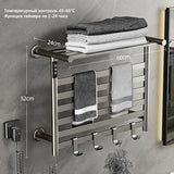 Black/White/Gray Towel Dryer.Digital Display Electric Towel Rack With Shelf.Bathroom Temperature Control Timing Towel Warmer.