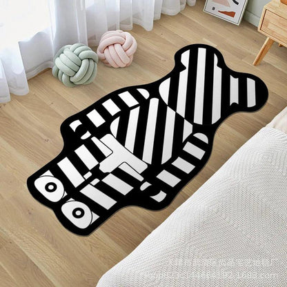 Cartoon Bear Rug Irregular Cute Animals Carpet for Bedroom Bedside Living Room Non-slip Fashion Home Floor Mat