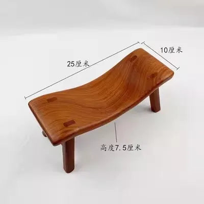 Chicken Wing Wood Cervical Vertebra Pillow Solid Wood Footstool Cool Red Rose Pear Hardwood Multi-functional Sleeping Stool