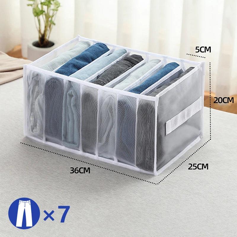 Clothes Organizer Trousers Clothes Jeans Storage Box Wardrobe Clothes Organizer Underwear Bra Socks Artifact Compartment Box