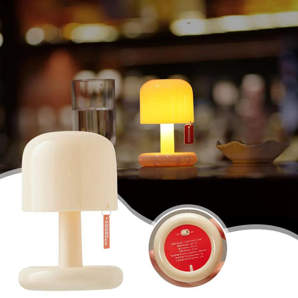 Creative LED Mushroom Table Lamp Tabletop Mini Sunset Night Light For Kitchen Bedroom Bedside Living Room Decor Kids Gift