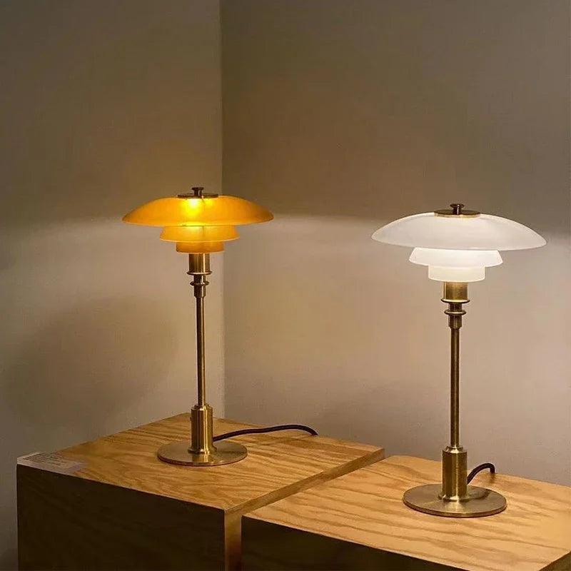Danish Designer Nordic PH3 Glass Reading LED Table Lamp Modern Simple Living Room Bedroom Study Bedside Decoration Small Plate