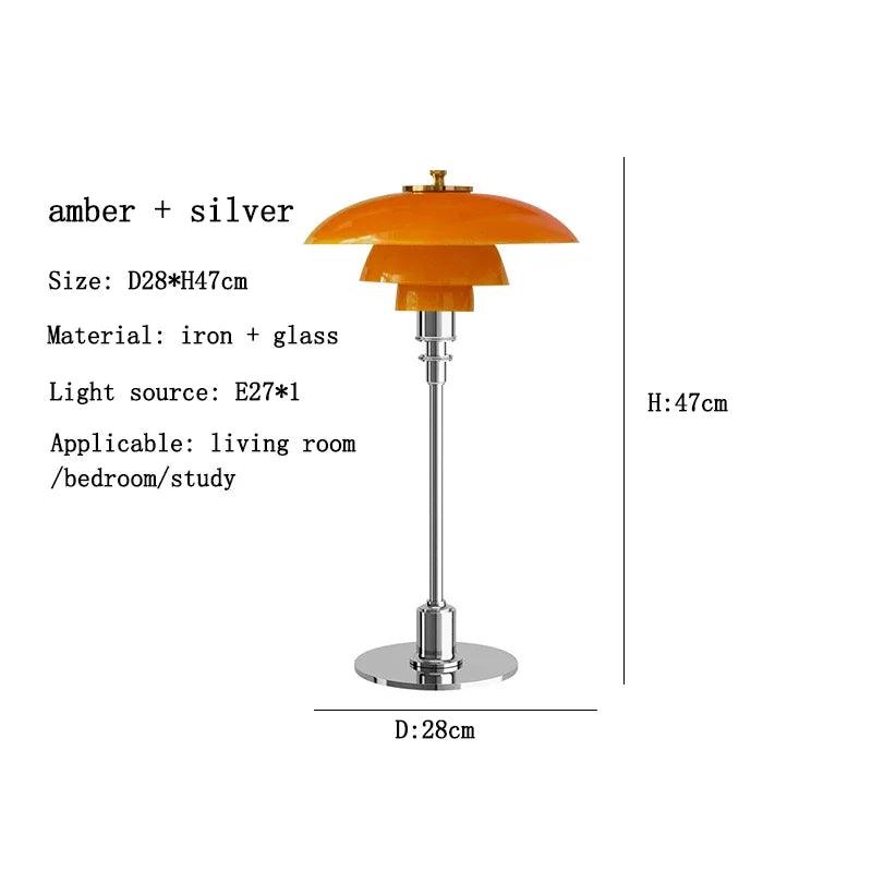 Danish Designer Nordic PH3 Glass Reading LED Table Lamp Modern Simple Living Room Bedroom Study Bedside Decoration Small Plate