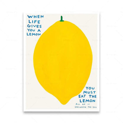 David Shrigley Tomato Lemon Frog Crab Ass Wall Art Canvas Painting Nordic Posters And Prints Wall Pictures For Living Room Decor