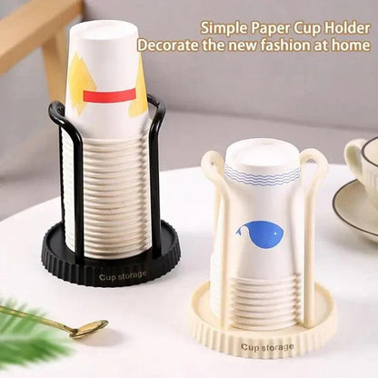 Disposable Cup Storage Holder Rack Shelf Water Tea Cups Dispenser Mug Display Stand Organizer Supplies Home Organization