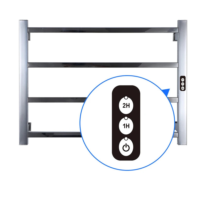 Electric Towel Rack 304 Stainless Steel With Timing/Temperature Control Heated Towel Rail 450*600*110mm Towel Warmer 110V/220V