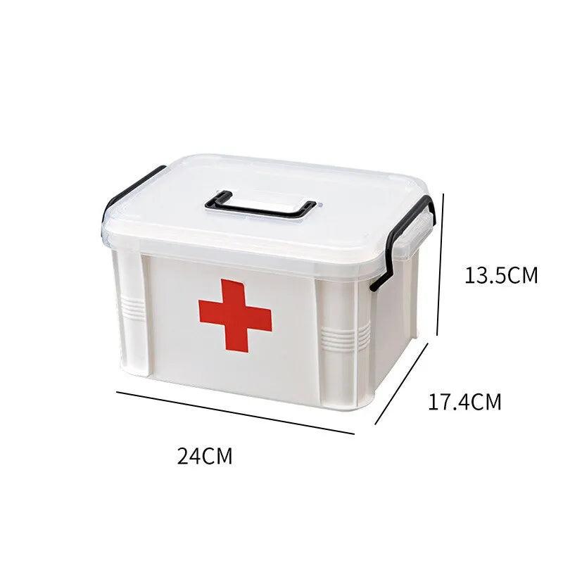 Futurism Medicine Storage Box Portable Emergency Box Household Double Layers Medicine Boxes Medical Kit Storage Organizer