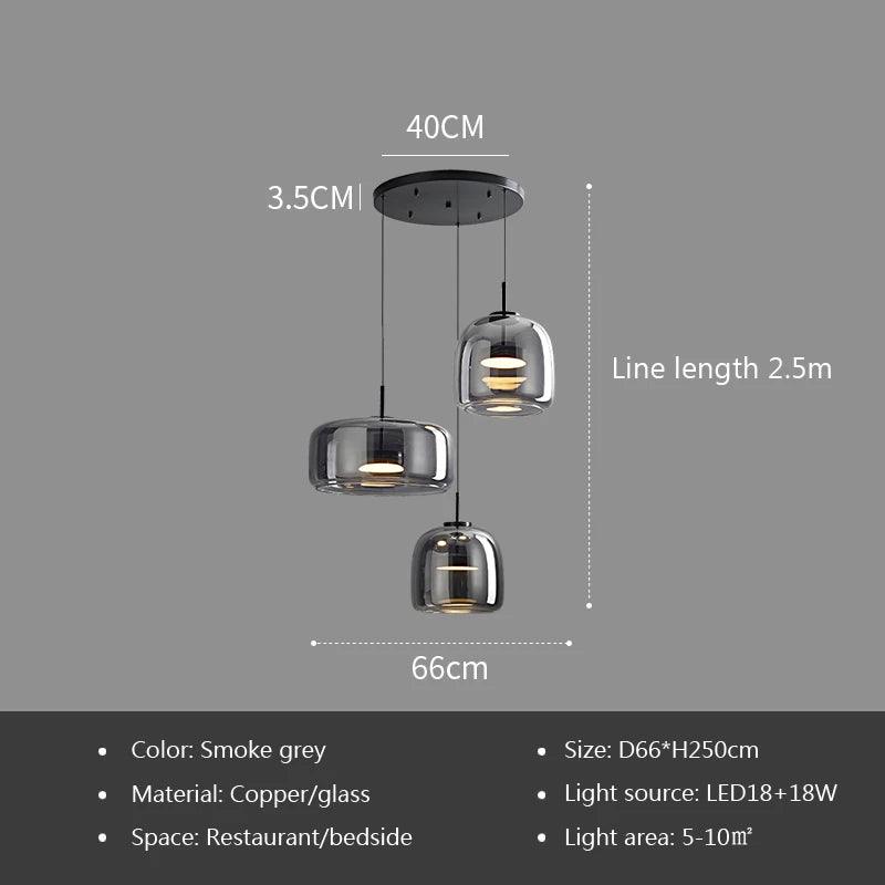 Glass Pendant Light light luxury pendant Lamp Deco Nordic Led Hanging Light Fixtures Bedroom Modern Luminaire Suspension lamp