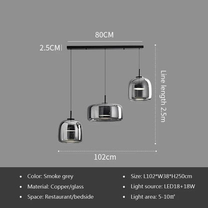 Glass Pendant Light light luxury pendant Lamp Deco Nordic Led Hanging Light Fixtures Bedroom Modern Luminaire Suspension lamp