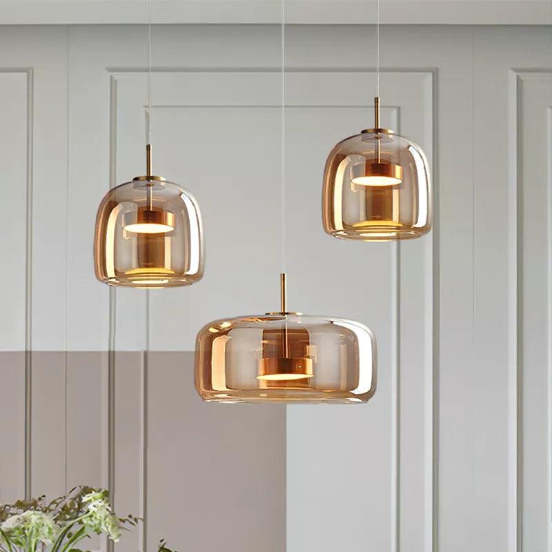 Glass Pendant Light light luxury pendant Lamp Deco Nordic Led Hanging Light Fixtures Bedroom Modern Luminaire Suspension lamp