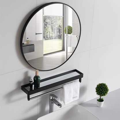 HD Wall Makeup Bathroom Mirror Creative Border Wall Hanging Round Mirror Nordic Bathroom Accessories Home Decor