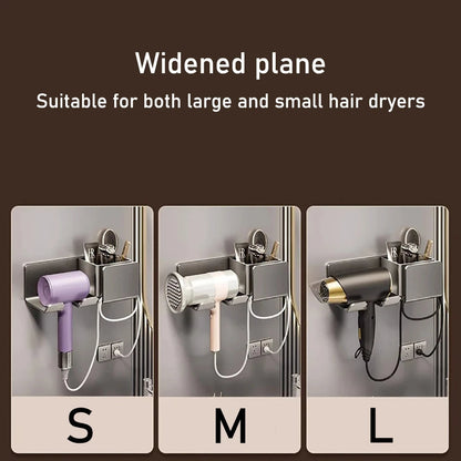 Hair Dryer Holder Bathroom Accessories Wall Dryer Cradle Straightener Stand Hairdryer Organizer Box Toilet Blower Holder Shelf