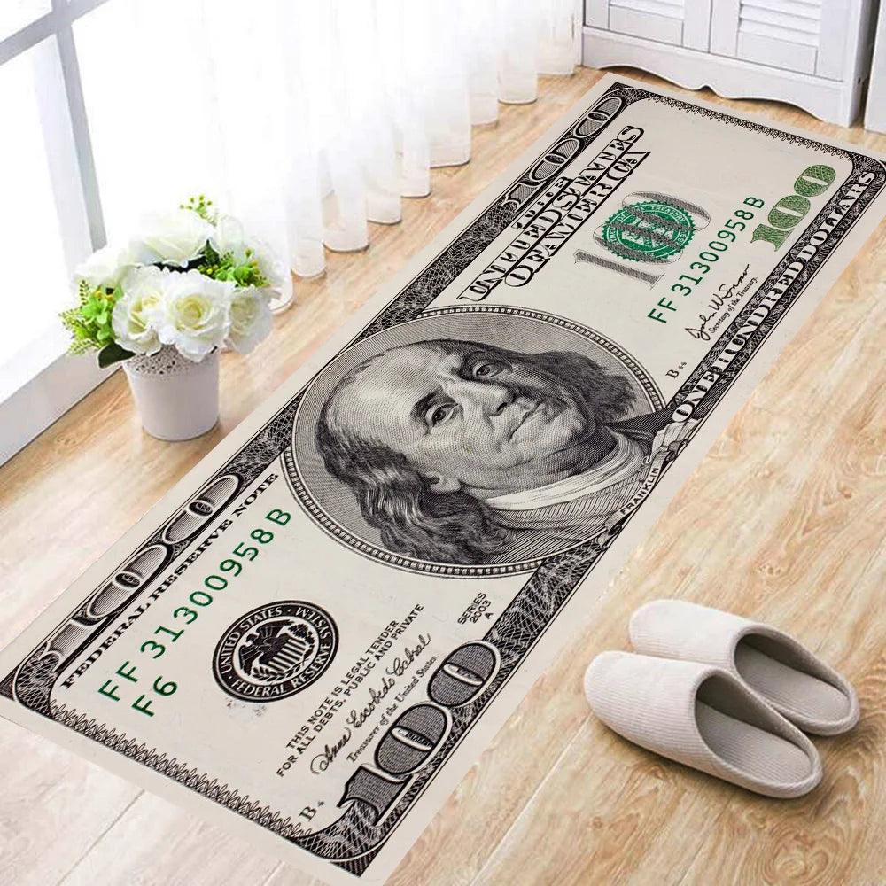 Hallway Entrance Doormat Dollar Money Pattern Living Room Floor Rugs Home Decor Kitchen Absorbent Carpet Anti Slip Bathroom Mat