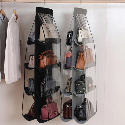 Handbag Storage Artifact Bag Dust-proof Cover Door Behind Bag Storage Hanging Shelf Household Bedroom Storage Bag Organizer