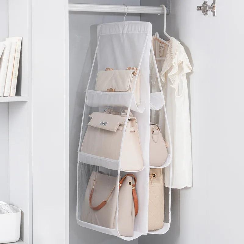 Handbag Storage Artifact Bag Dust-proof Cover Door Behind Bag Storage Hanging Shelf Household Bedroom Storage Bag Organizer