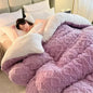 High End Thickened Winter Warm Blankets for Beds Artificial Lamb Cashmere Weighted Blanket Thicker Warmth Duvet Quilt Comforter
