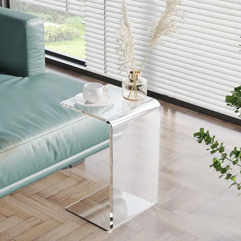 IHOME Light Luxury Acrylic Sofa Small Side Table Simple Modern Living Room Special-shaped Tea Table Transparent Corner Table New