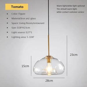 LED Modern hanging loft Glass lustre Pendant Light industrial decor Lights Fixtures E27/E26 for Kitchen Restaurant Lamp