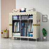 LEEGOHOME Wardrobe 85/110/130/150/170x45CMx170CM Closet Wardrobe with 23MM Steel Pipe Bedroom Foldable Cloth Wardrobe