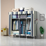 LEEGOHOME Wardrobe 85/110/130/150/170x45CMx170CM Closet Wardrobe with 23MM Steel Pipe Bedroom Foldable Cloth Wardrobe