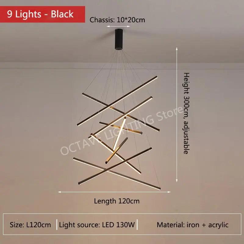 LUXURIOUS - Black Minimalist LED Pendant light